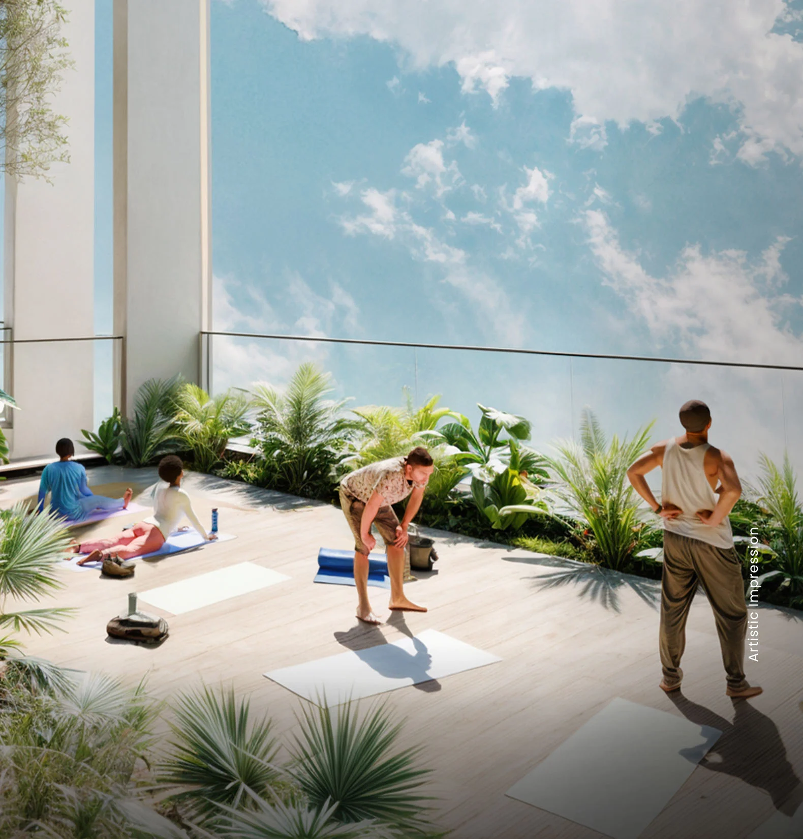 Cloud yoga deck at M3M Altitude, Gurugram