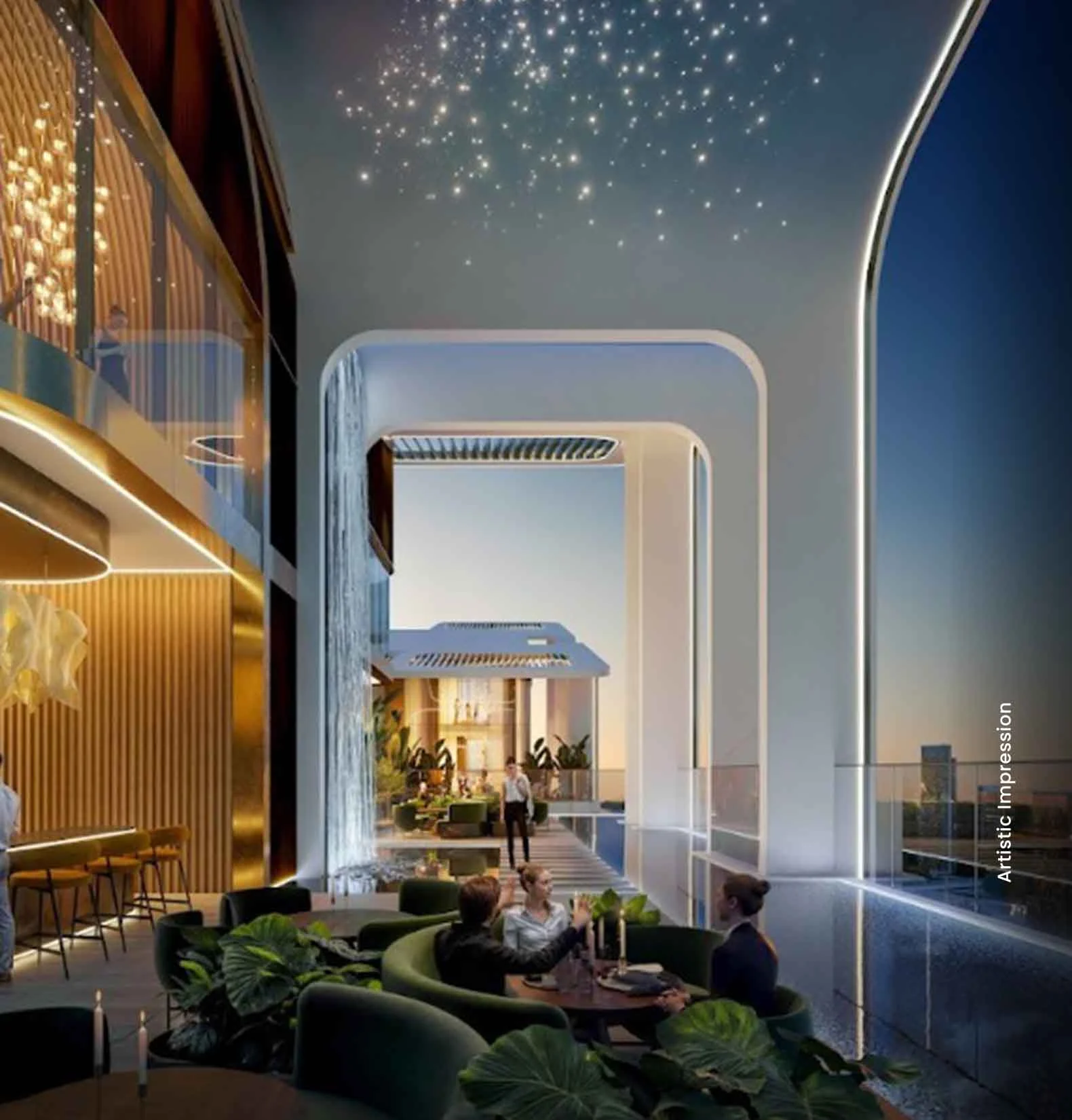 Sky lagoon dining at M3M Altitude, Sector 65 Gurugram
