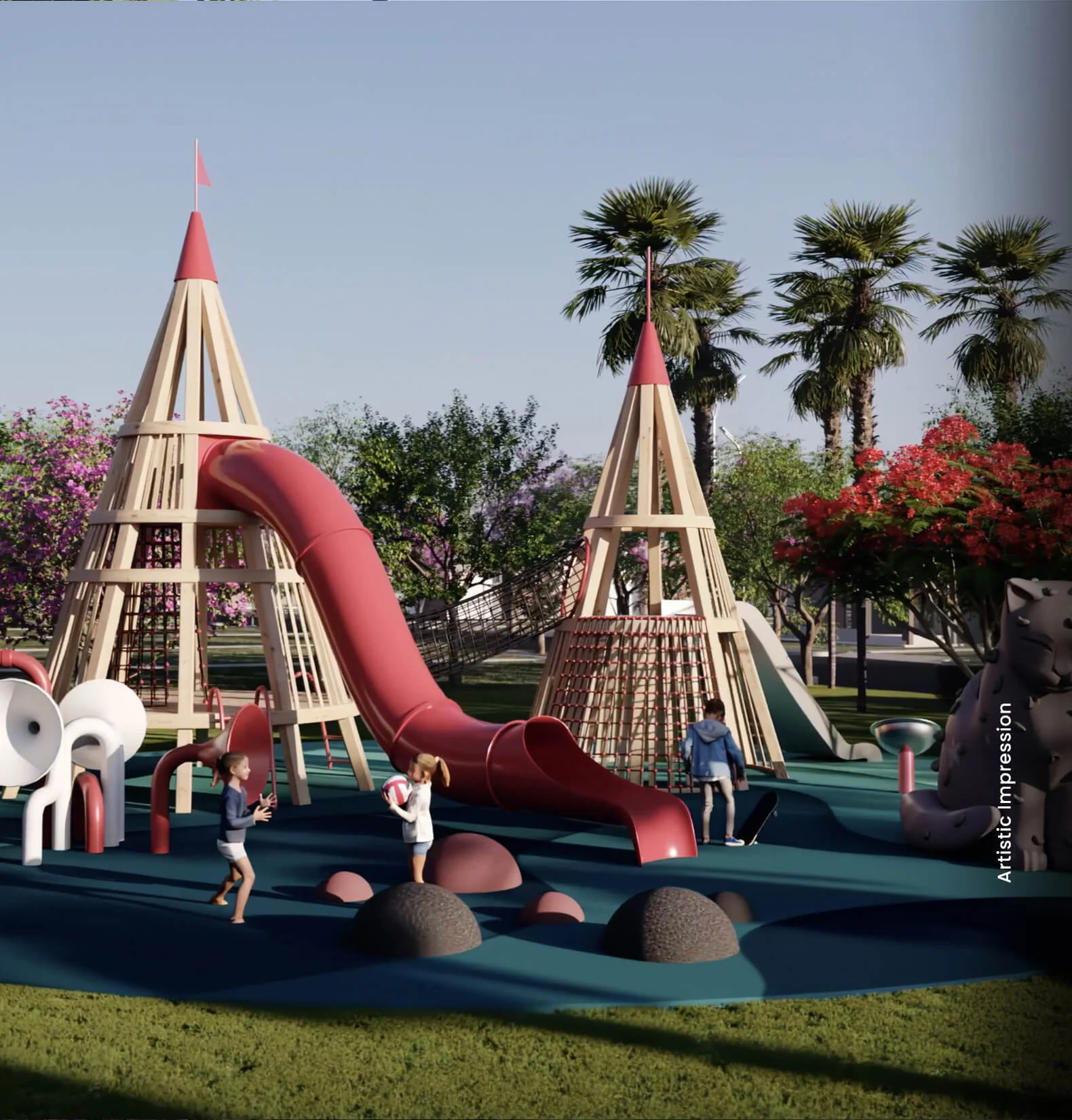 Children's play zone at M3M City of Dreams township, Panipat