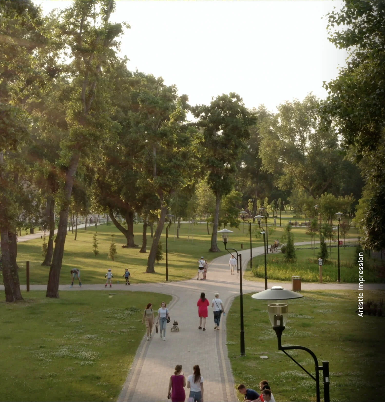 Nature park in the landscape plan for M3M City of Dreams, Panipat