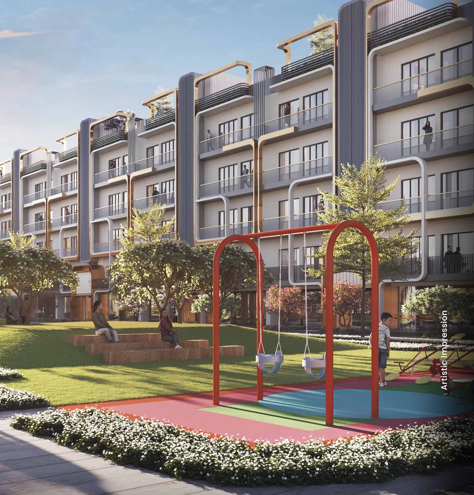 Dedicated green space planned beside every block at M3M Antalya Hills, Sector 79 Gurugram
