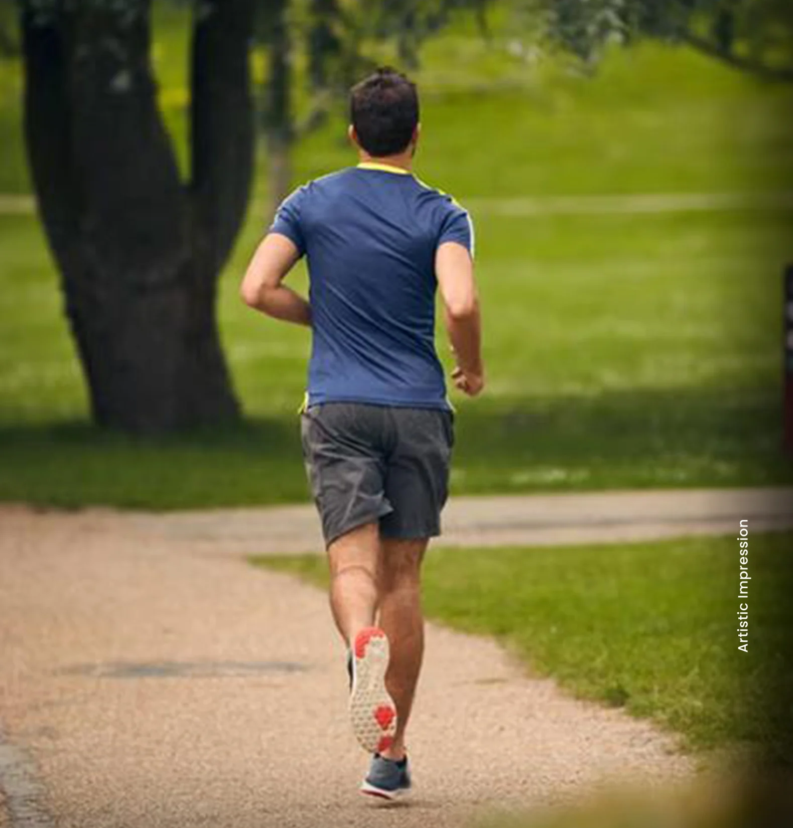 Jogging track running through the landscaped greens at M3M Antalya Hills, Gurugram