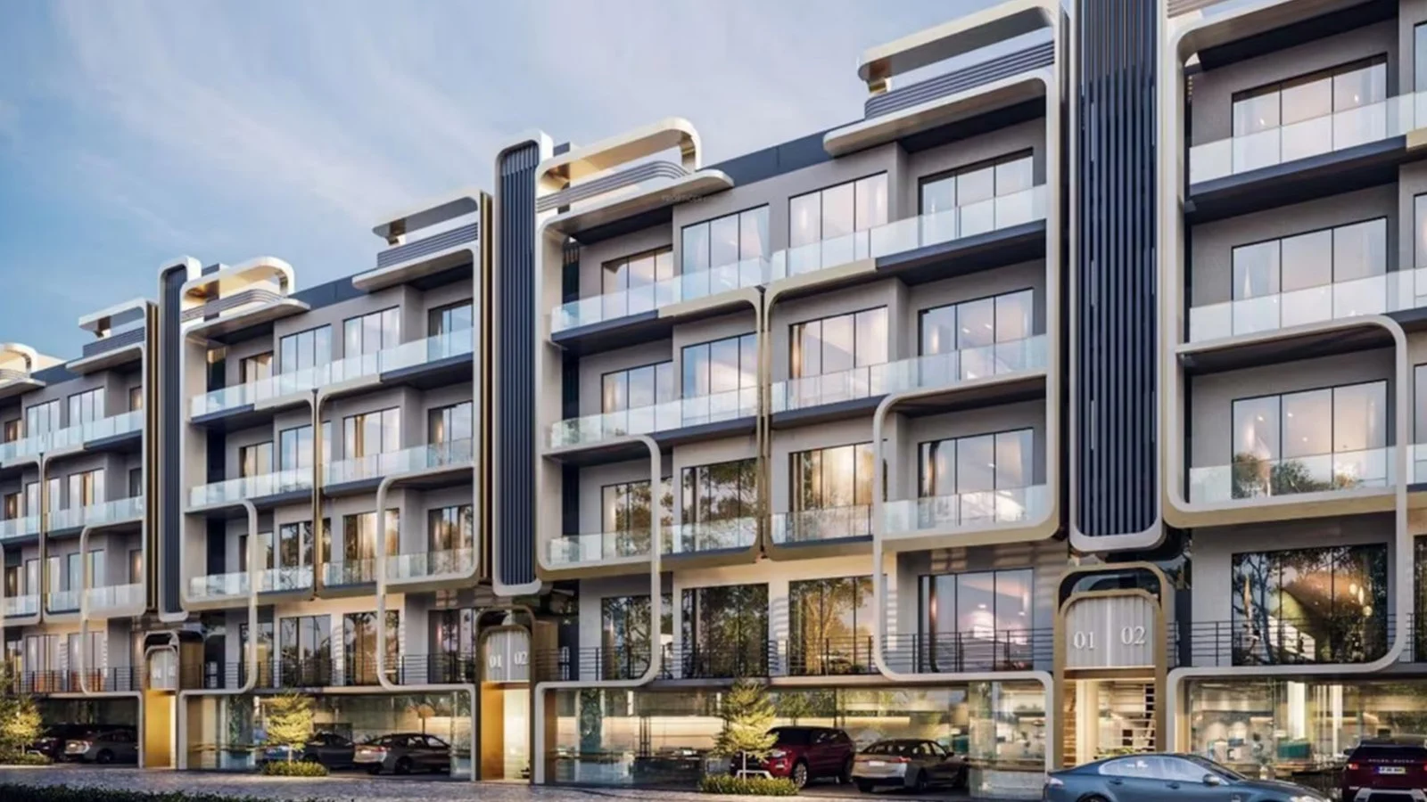Mediterranean-styled low-rise facade at M3M Antalya Hills, Sector 79 Gurugram