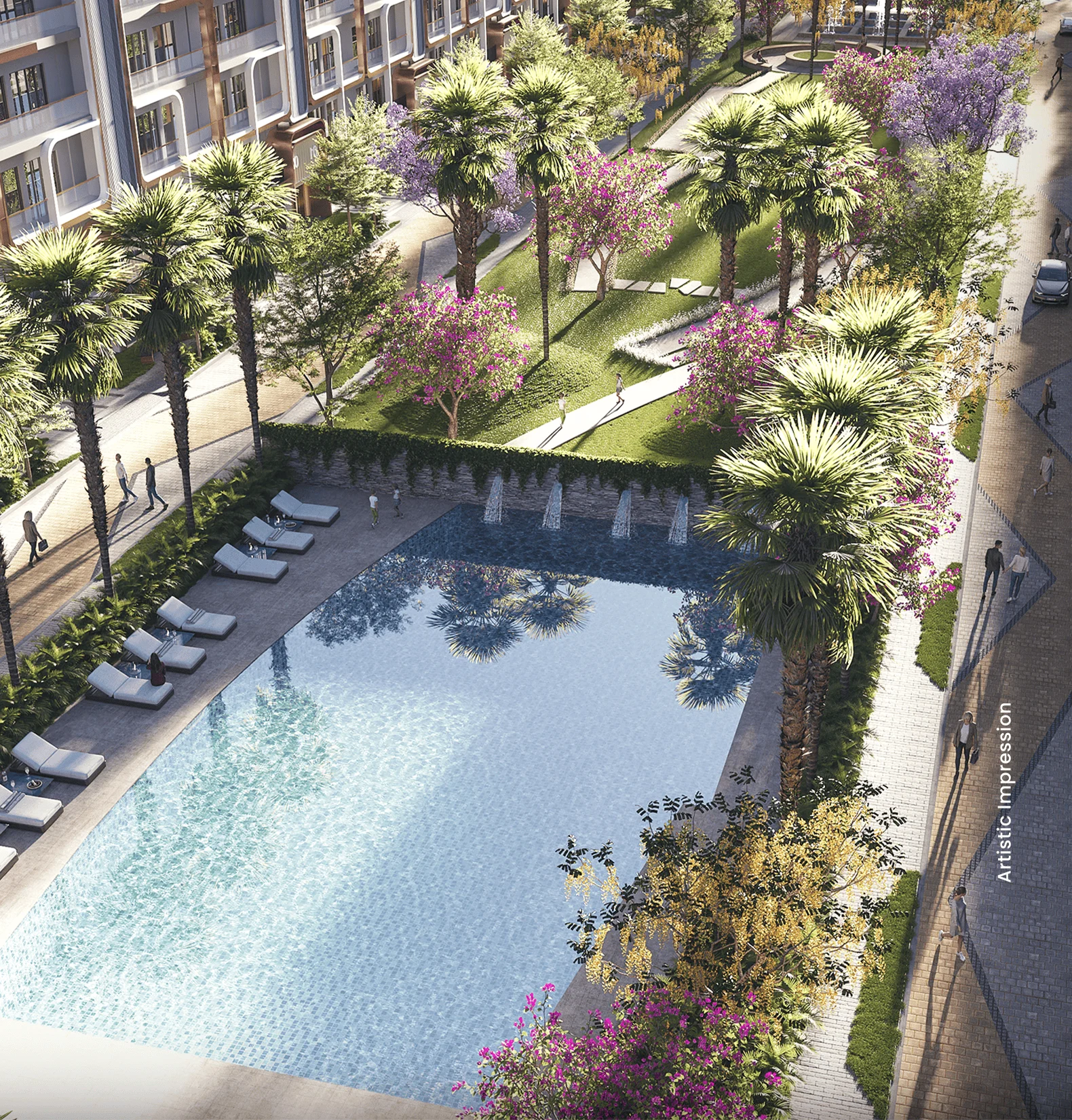 Swimming pool in the clubhouse plan at M3M Antalya Hills, Sector 79 Gurugram