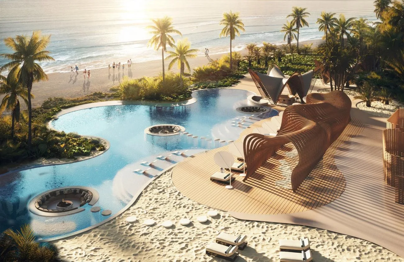 Waterfront-living render for M3M Elie Saab Residences in Sector 111, SCDA, Gurugram