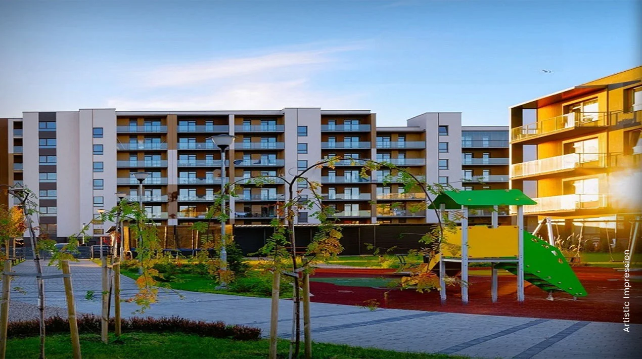 Lush gardens and playgrounds around M3M Flora68, Sector 68 Gurugram
