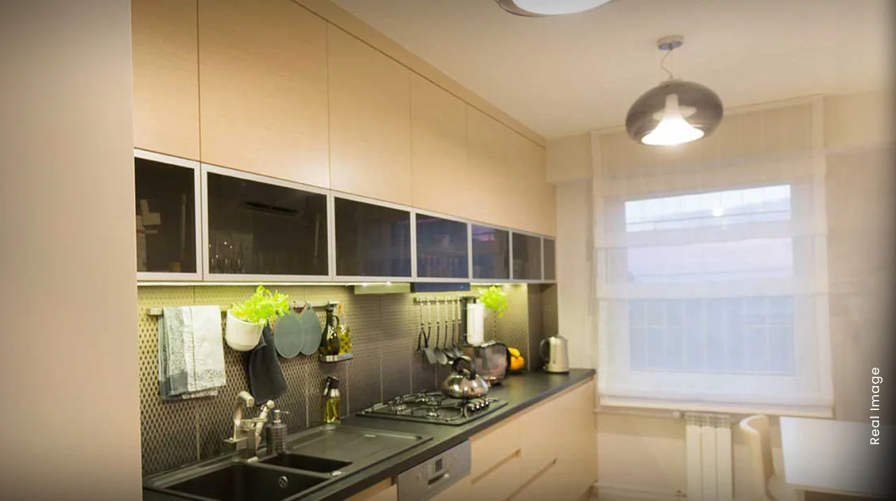 Modern culinary space at M3M Flora68 — a sleek kitchen designed for everyday cooking