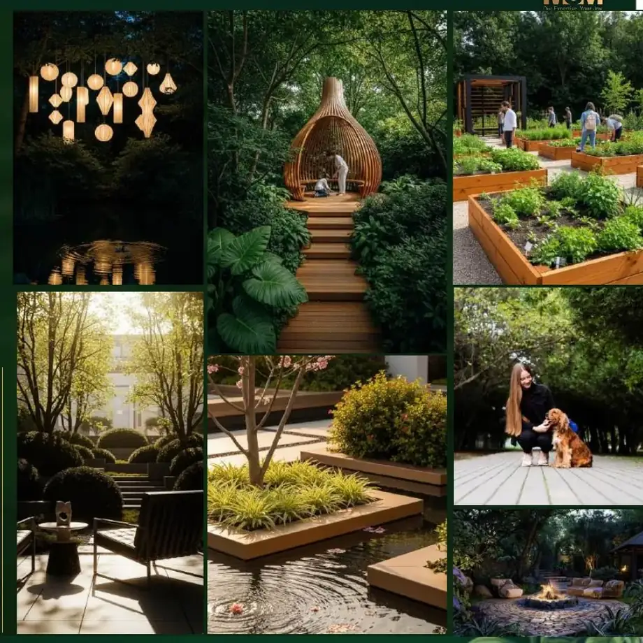 Garden plaza, organic farm, bonfire zone and pet park at M3M Forestia West