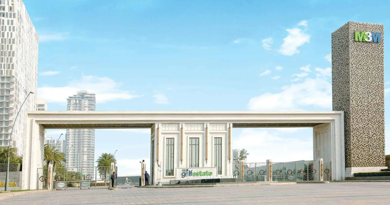 Grand Satvario-stone entrance gateway to M3M Golf Estate, Sector 65 Gurgaon