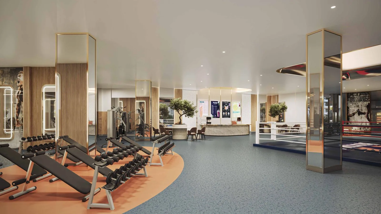 State-of-the-art gym at M3M Mansion