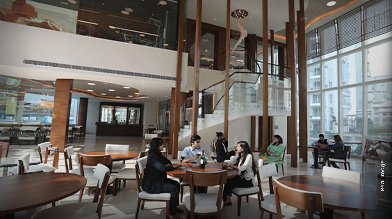 Café at the M3M Merlin clubhouse, Sector 67 Gurugram