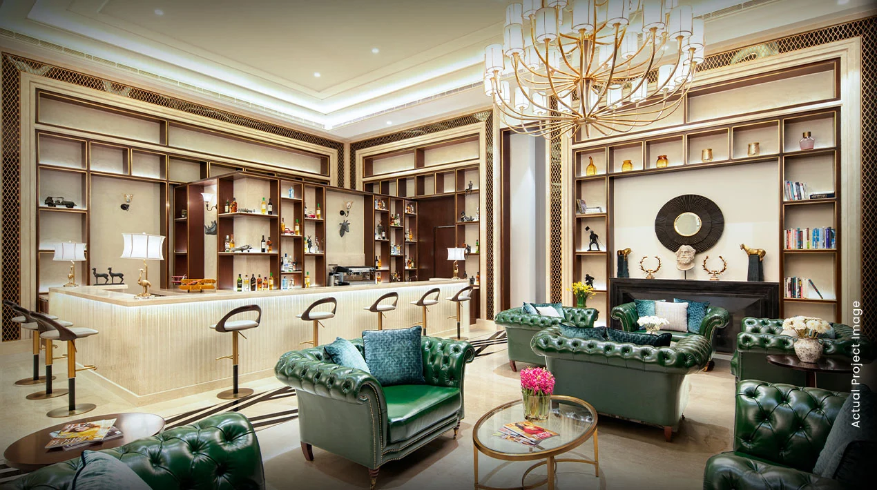 Formal dining room at M3M Polo Suites, Gurugram