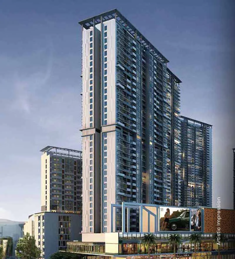 Architecture and community spaces at M3M Skycity, a delivered 2 and 3 BHK project in Gurugram