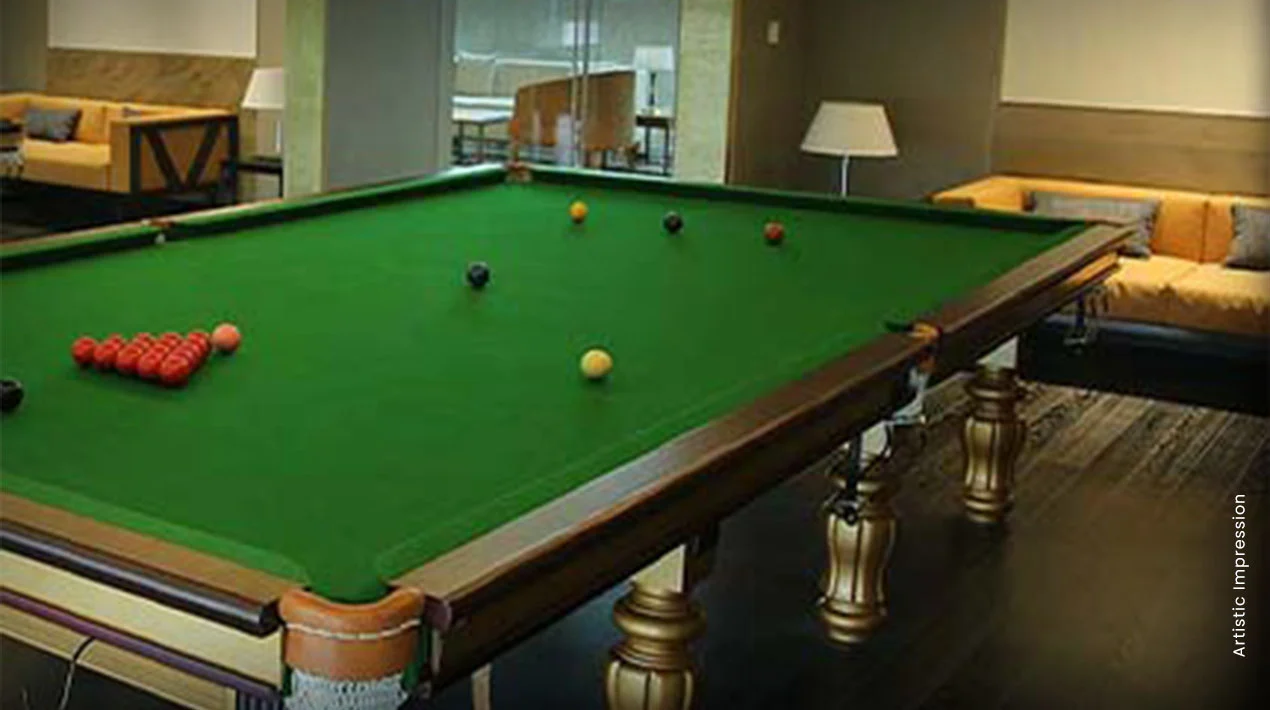 Billiards room at M3M St. Andrews, Gurugram