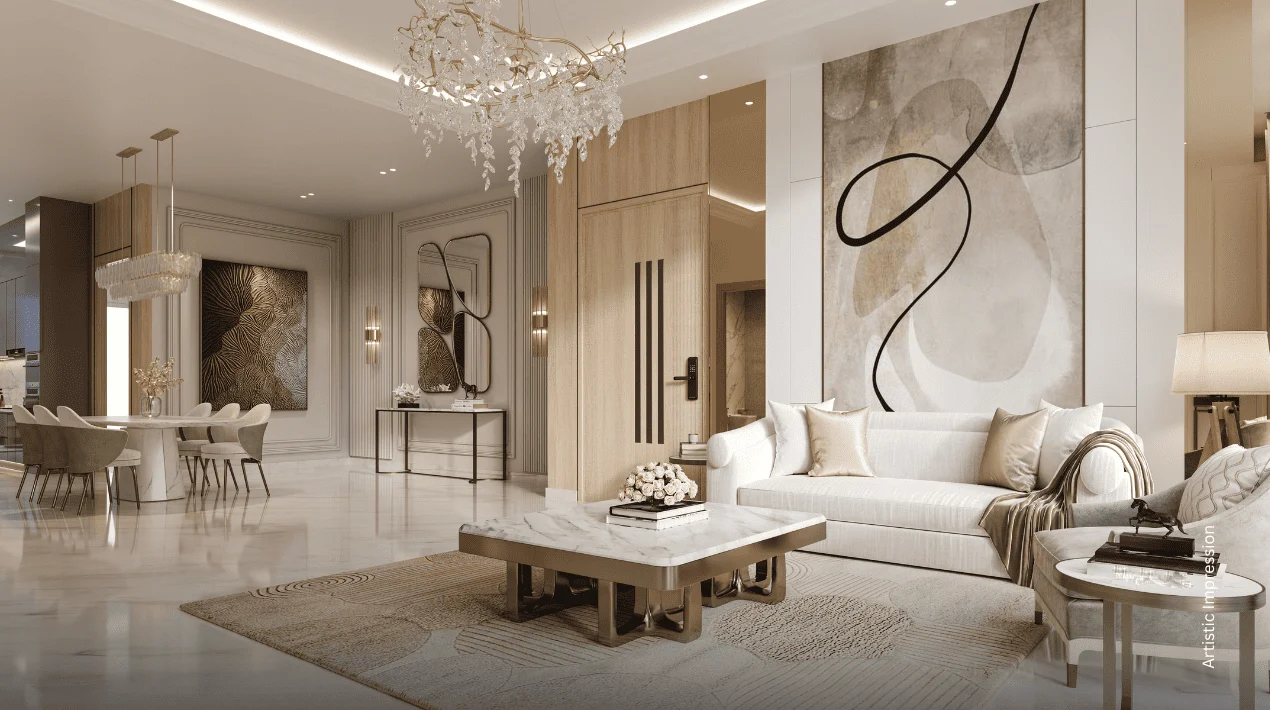 Efficient living spaces in an M3M Terraces 3 BHK luxury floor, Panipat