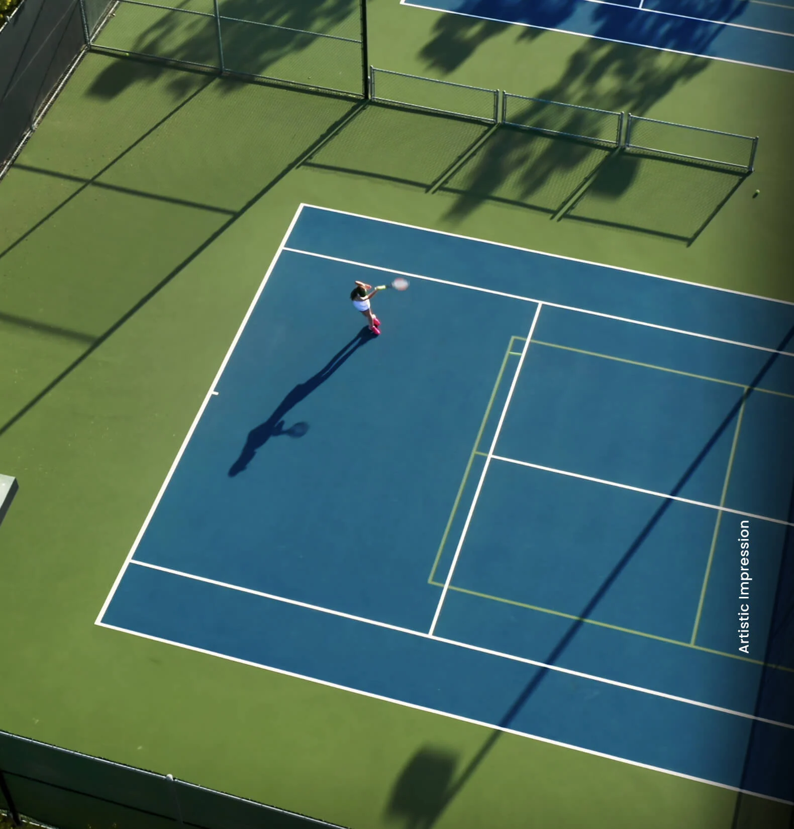 Tennis court at M3M City for M3M Terraces residents