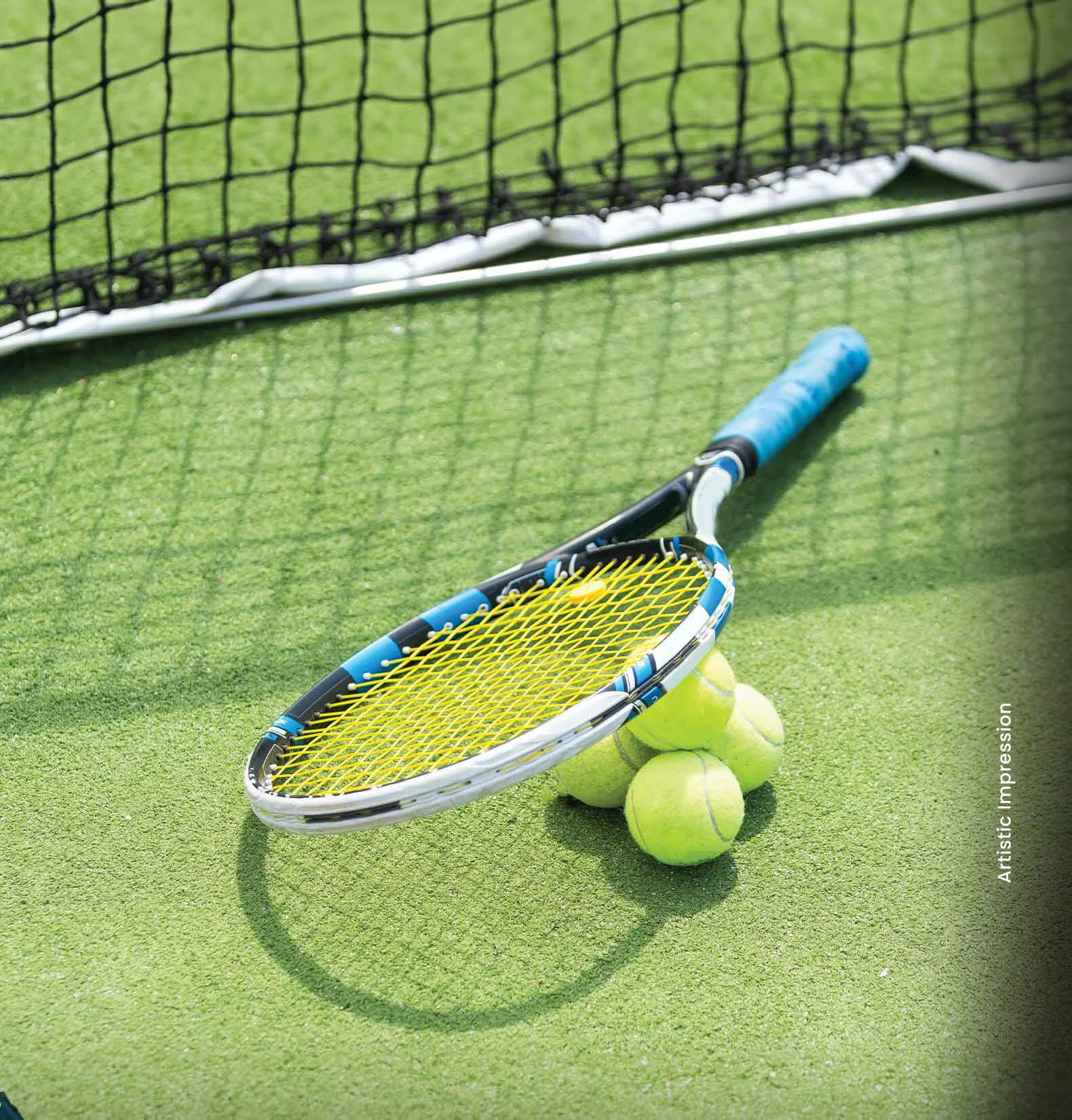Lawn tennis court in the M3M St Andrews amenity plan, Dwarka Expressway