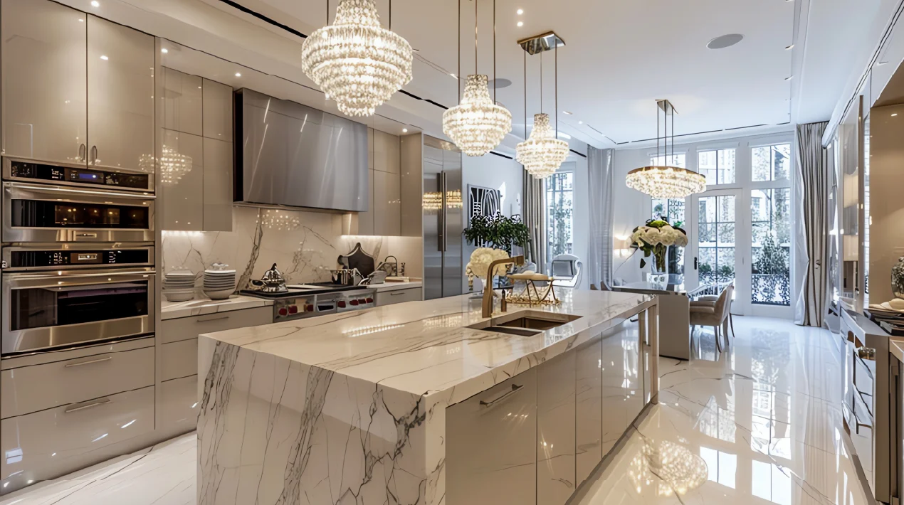 Fitted kitchen in a move-in ready residence at M3M St Andrews, Sector 113 SCDA